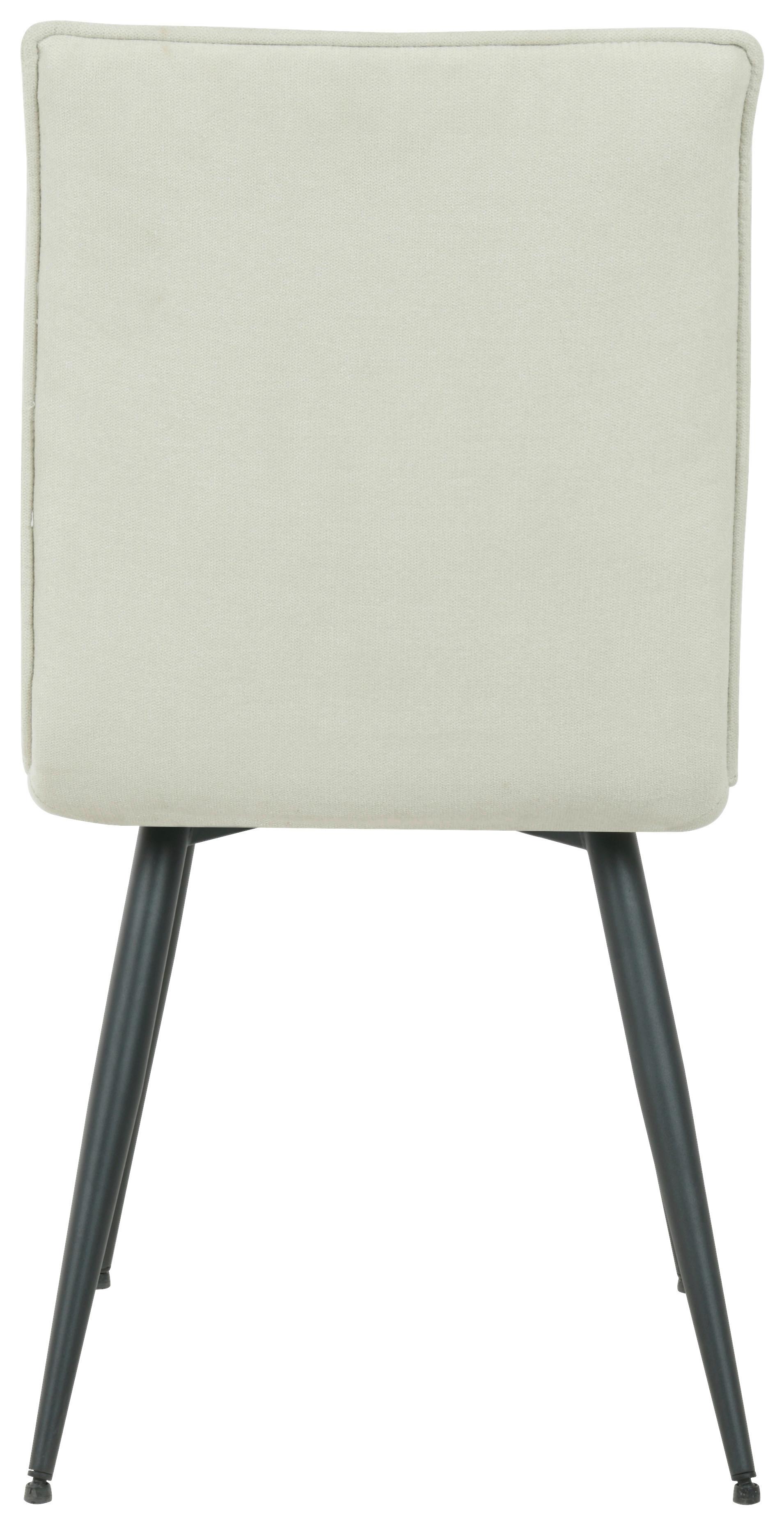 KRZESŁO HOOK - beżowy/czarny, Design, metal/tkanina (47.5/92/65cm) - Novel