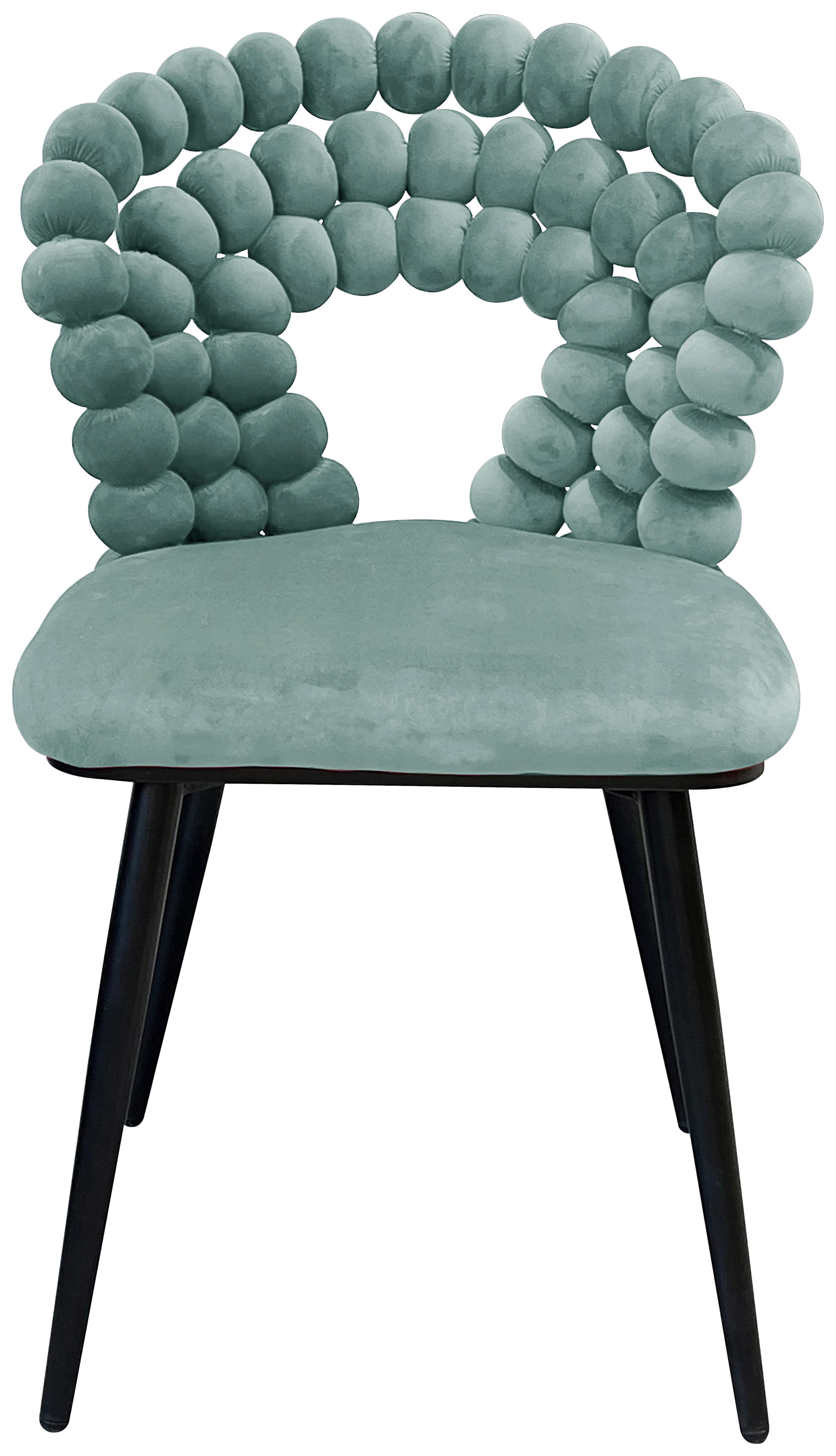 STOL LIA - grön/svart, Lifestyle, metall/trä (55/85/62cm) - Mömax