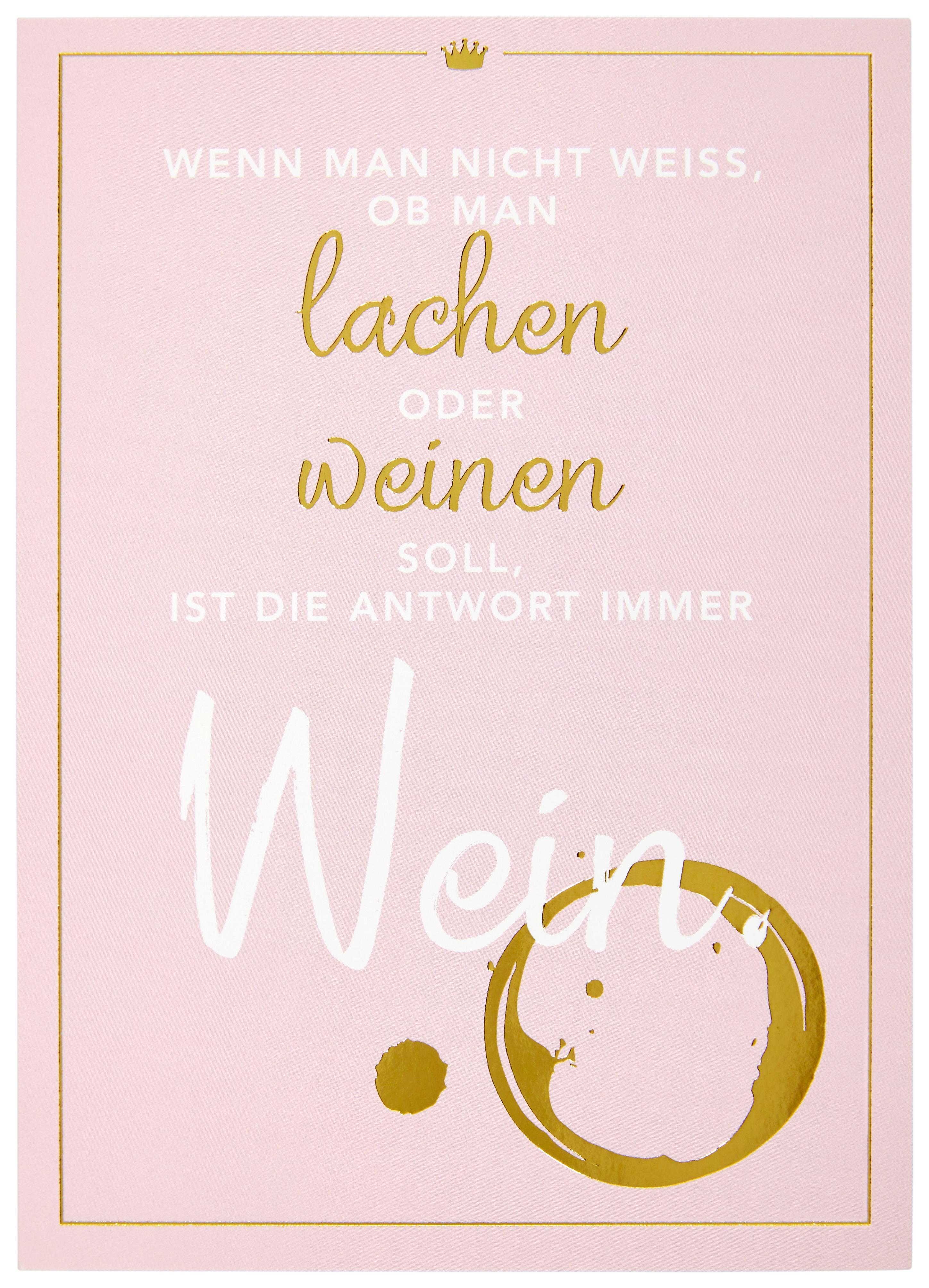 Postkarte Vollzeitprinzessin in Rosa - Goldfarben/Rosa, Papier (10,5/14,8cm) - Vollzeitprinzessin