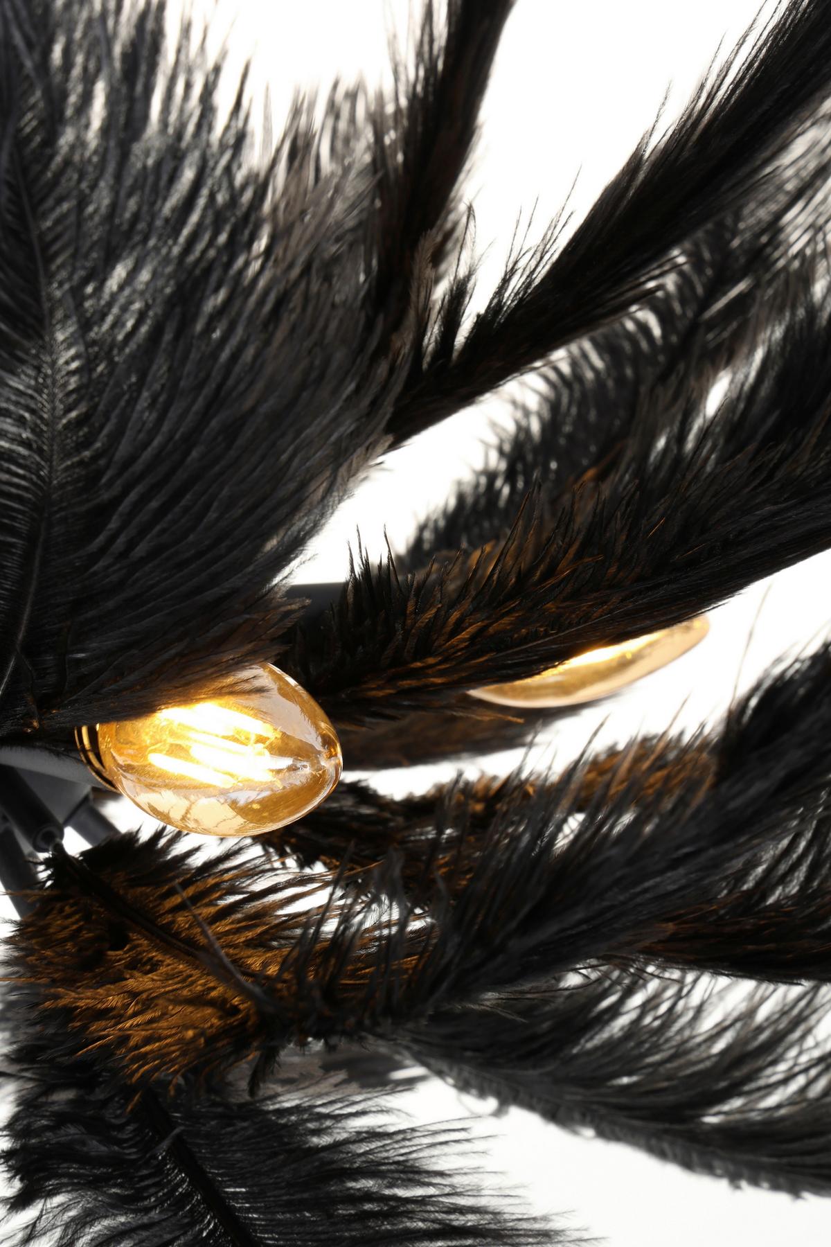 LAMPA WISZĄCA MAGGIE - czarny, Trend, metal/tkanina (55/120cm) - Novel