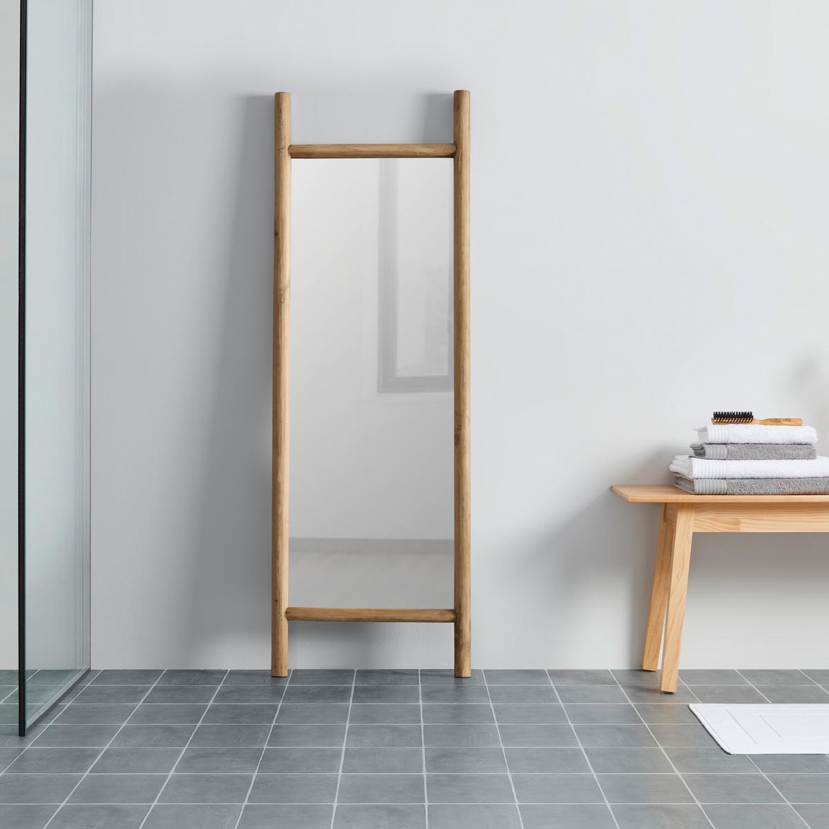 Spiegel Jasmin ca. 57x170 cm Tannenholz massiv - Naturfarben, MODERN, Glas/Holz (57/170/5cm) - Bessagi Home