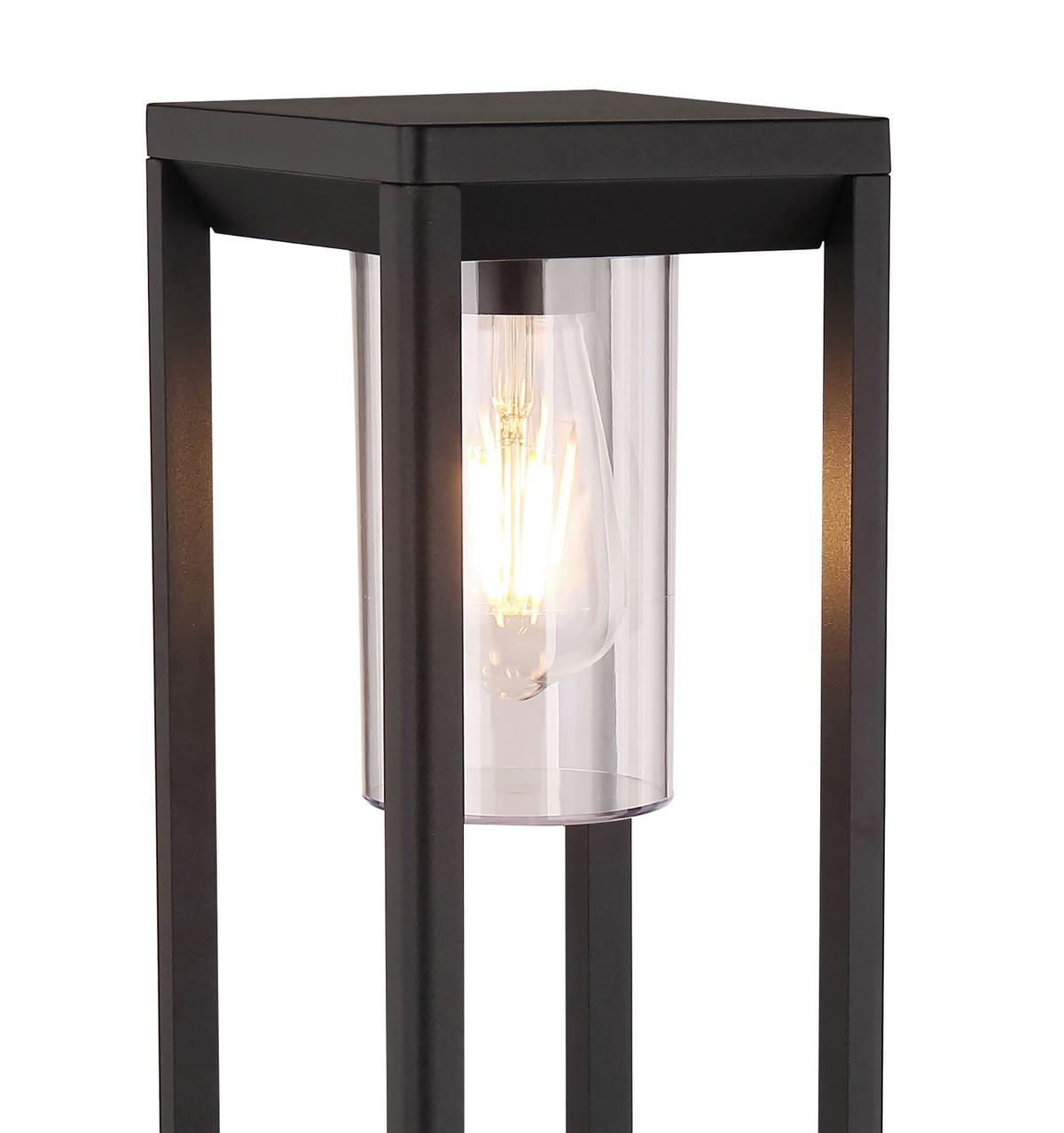 Zunanja Stoječa Svetilka 3135s4 Candela - črna/prozorno, Basics, kovina/umetna masa (15/15/100cm) - Globo