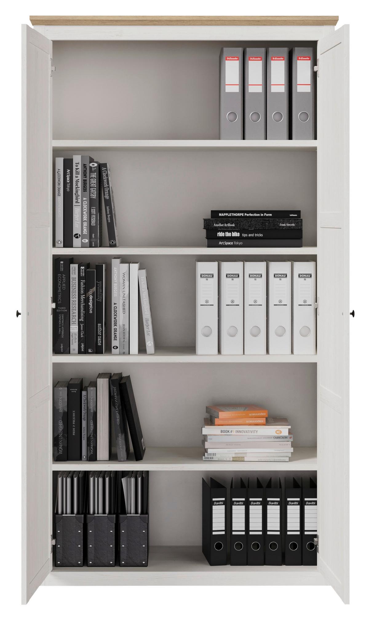 Aktenschrank Korsika Eiche-/Kieferfarben - Eichefarben/Kieferfarben, ROMANTIK / LANDHAUS, Holzwerkstoff (105,5/195/42,9cm) - Mömax