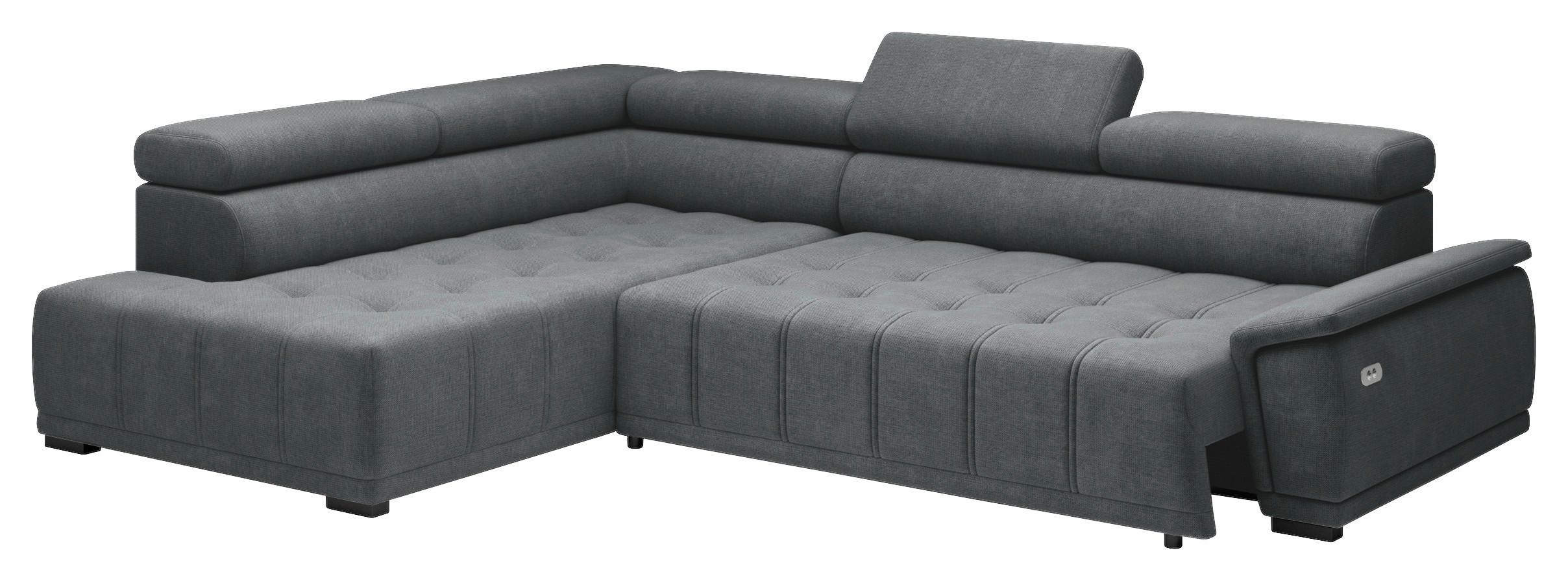 Kutna Garnitura Gremio - crna/antracit, Moderno, tekstil/plastika (106/283cm) - Modern Living