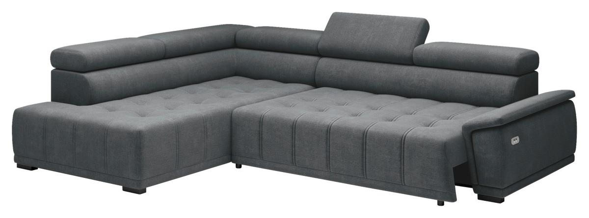 Kutna Garnitura Gremio - crna/antracit, Moderno, tekstil/plastika (106/283cm) - Modern Living