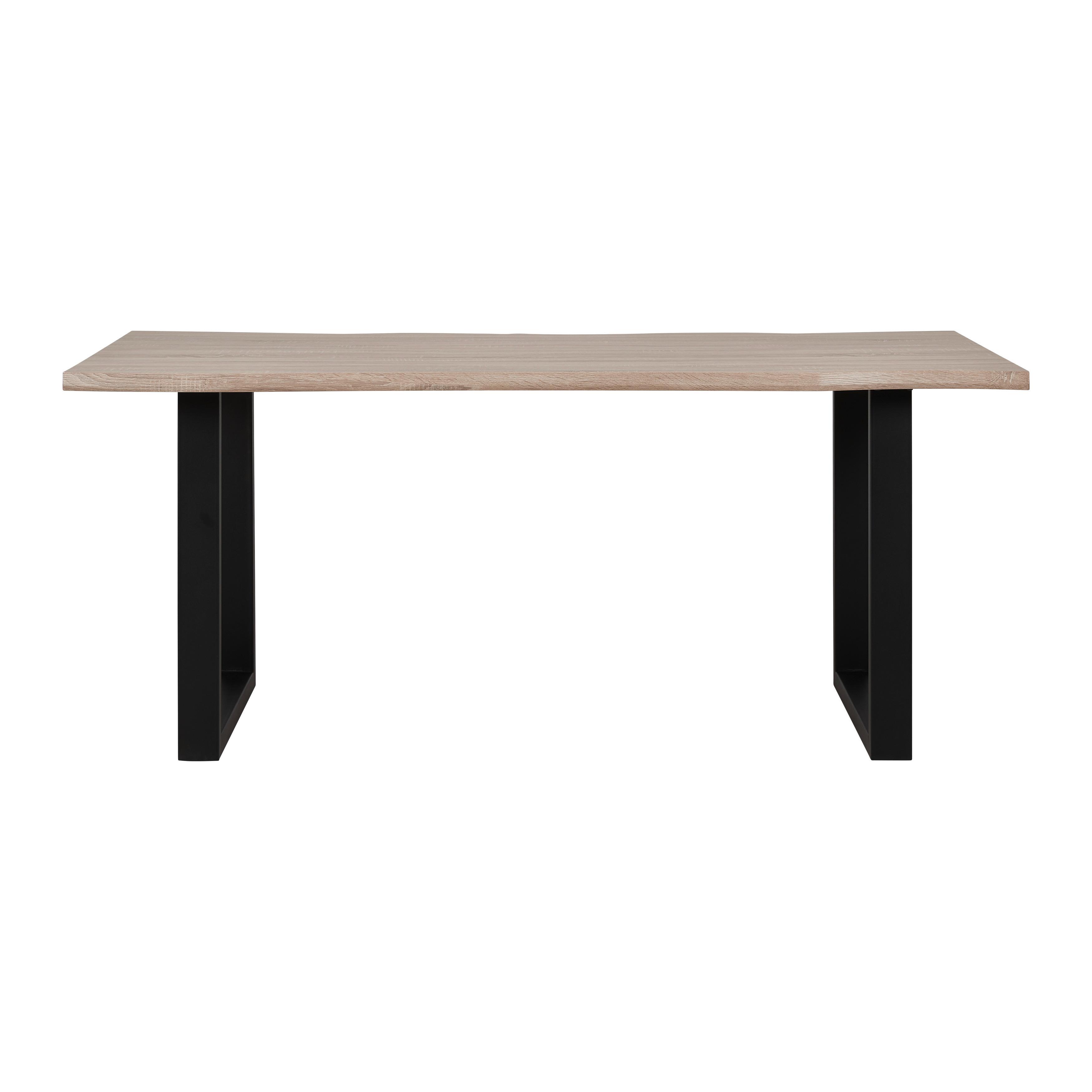 MATBORD ELICIA - svart/ekfärgad, Modern, metall (180/90/76cm) - Bessagi Home