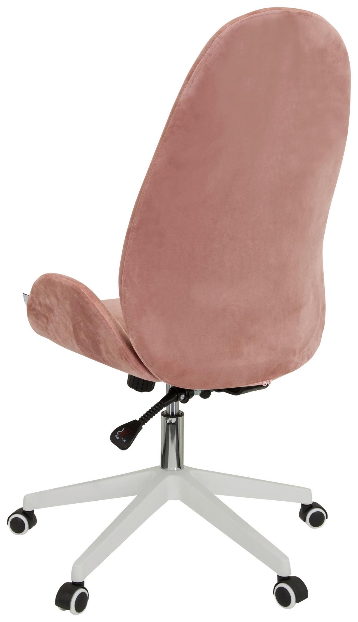 Vrtljivi Stol Avea, Roza - roza/bela, Basics, umetna masa/tekstil (56/104/58cm) - MID.YOU