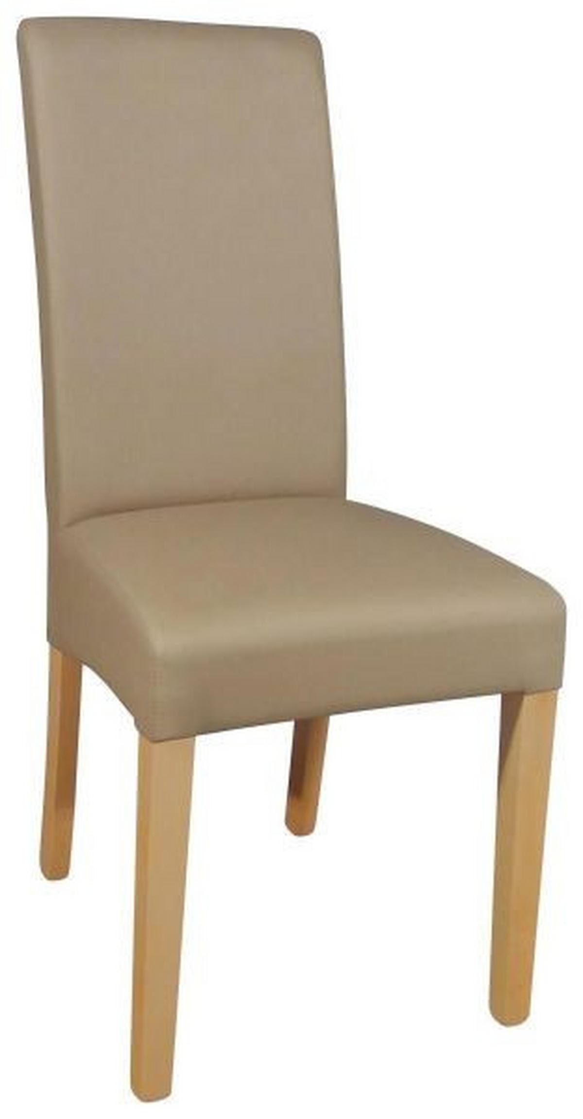 KRZESŁO PROMO - kolor naturalny/taupe, Lifestyle, tkanina/drewno (42/95/57cm) - Carryhome