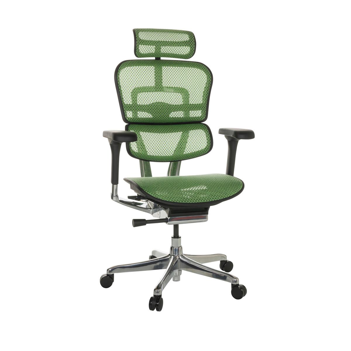 Pisarniški Stol Ergohuman I, Zelena - srebrne barve/zelena, Basics, kovina/umetna masa (69/119-144/65cm) - MID.YOU