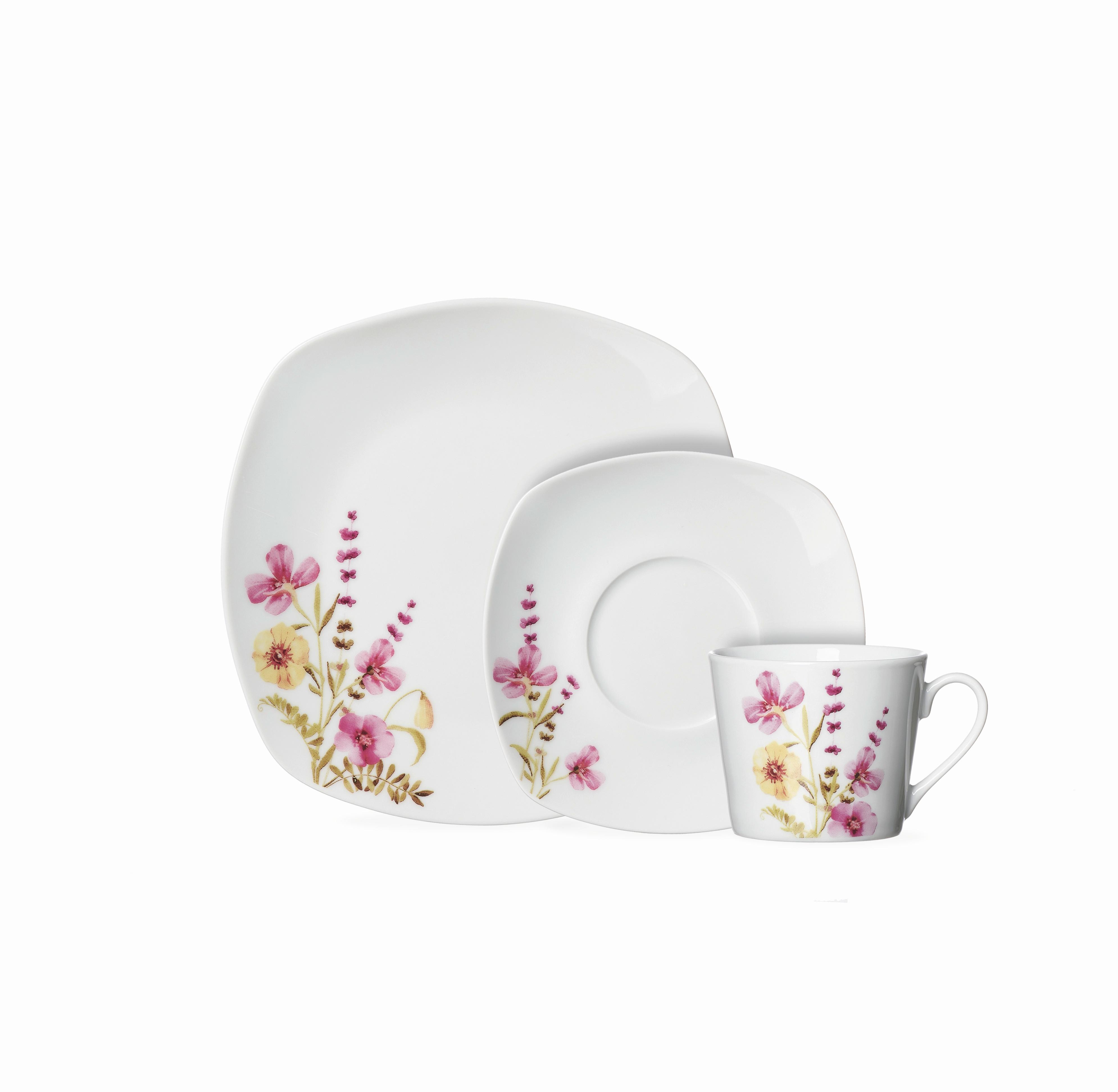 SERWIS KAWOWY 422702 MALVE - różnokolorowy, Basics, ceramika (26/21/22cm) - Ritzenhoff Breker