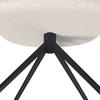 STOL MED ARMSTÖD KARO - svart/cremefärgad, Modern, metall/textil (58/88/65cm) - Bessagi Home