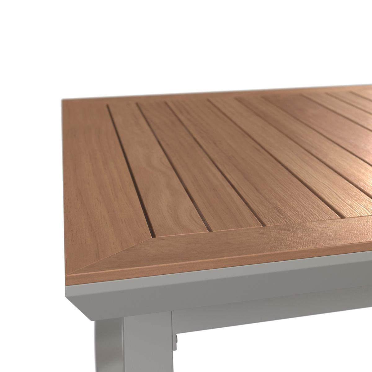 DINING-LOUNGESET EMMA - Creme/Hellgrau, Modern, Holz/Textil (248/318cm) - Bessagi Garden