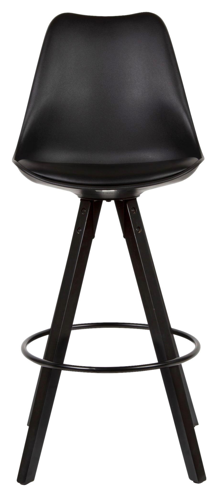 BARHOCKER-SET WOHNLING - Schwarz, MODERN, Holz/Kunststoff (44/113/39cm) - MID.YOU