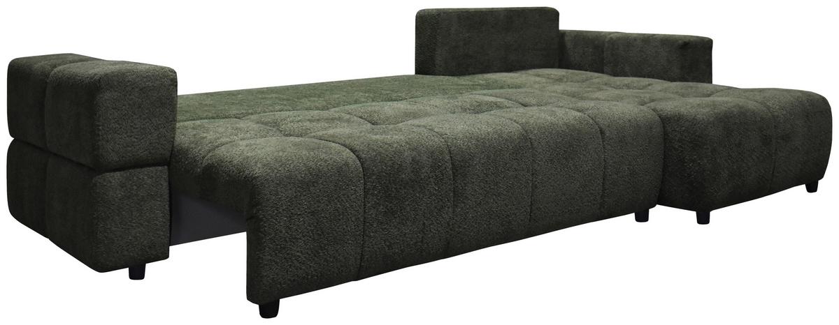 Kutna Garnitura Gabby - tamno zelena/crna, Moderno, drvni materijal/drvo (294/86/173cm)