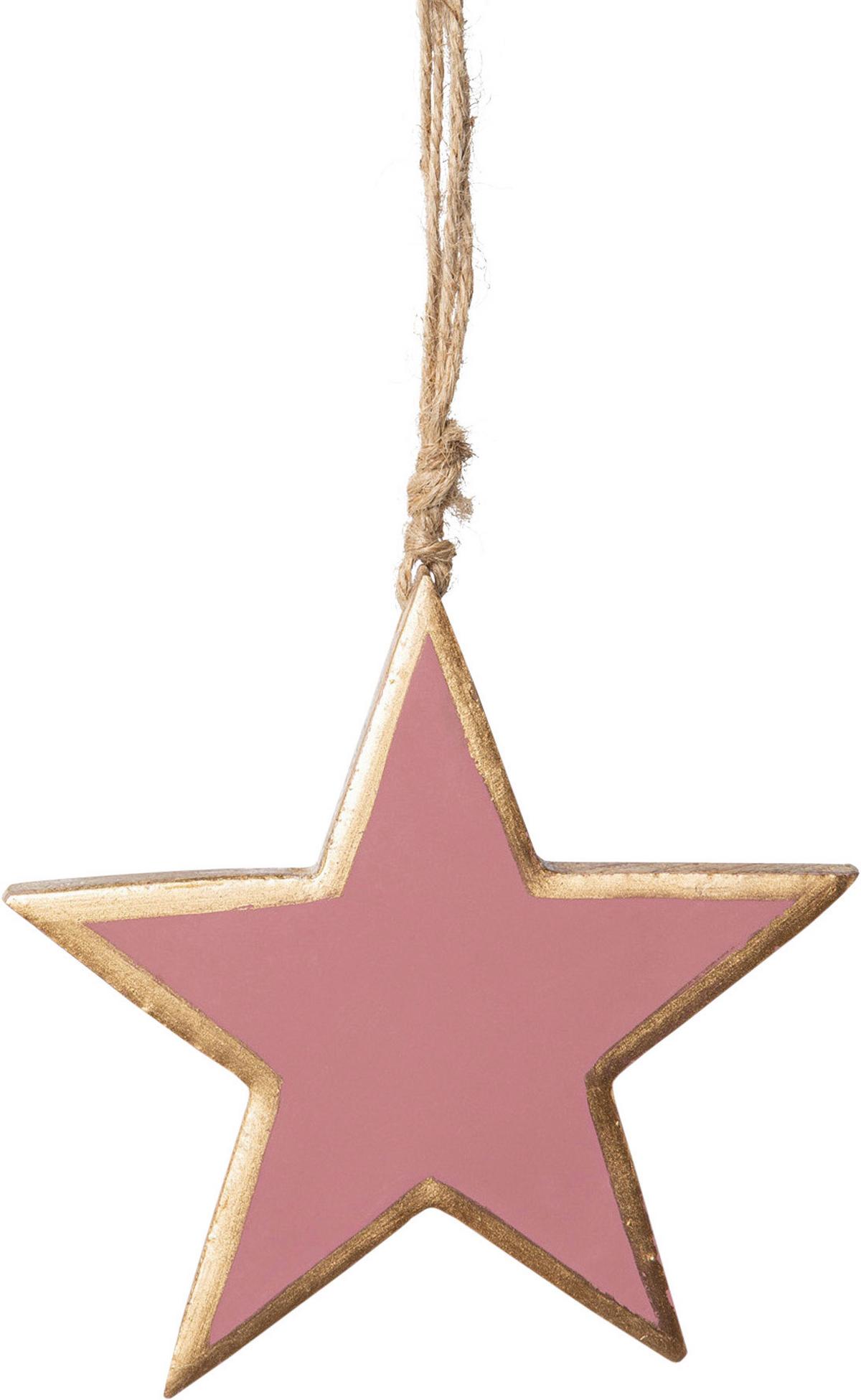 Függődísz Stern I - fehérakác színű, Basics, fa (10cm)