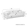 SOFFA MARIE - vit/svart, Modern, trä/textil (232/77/90cm) - Bessagi Home
