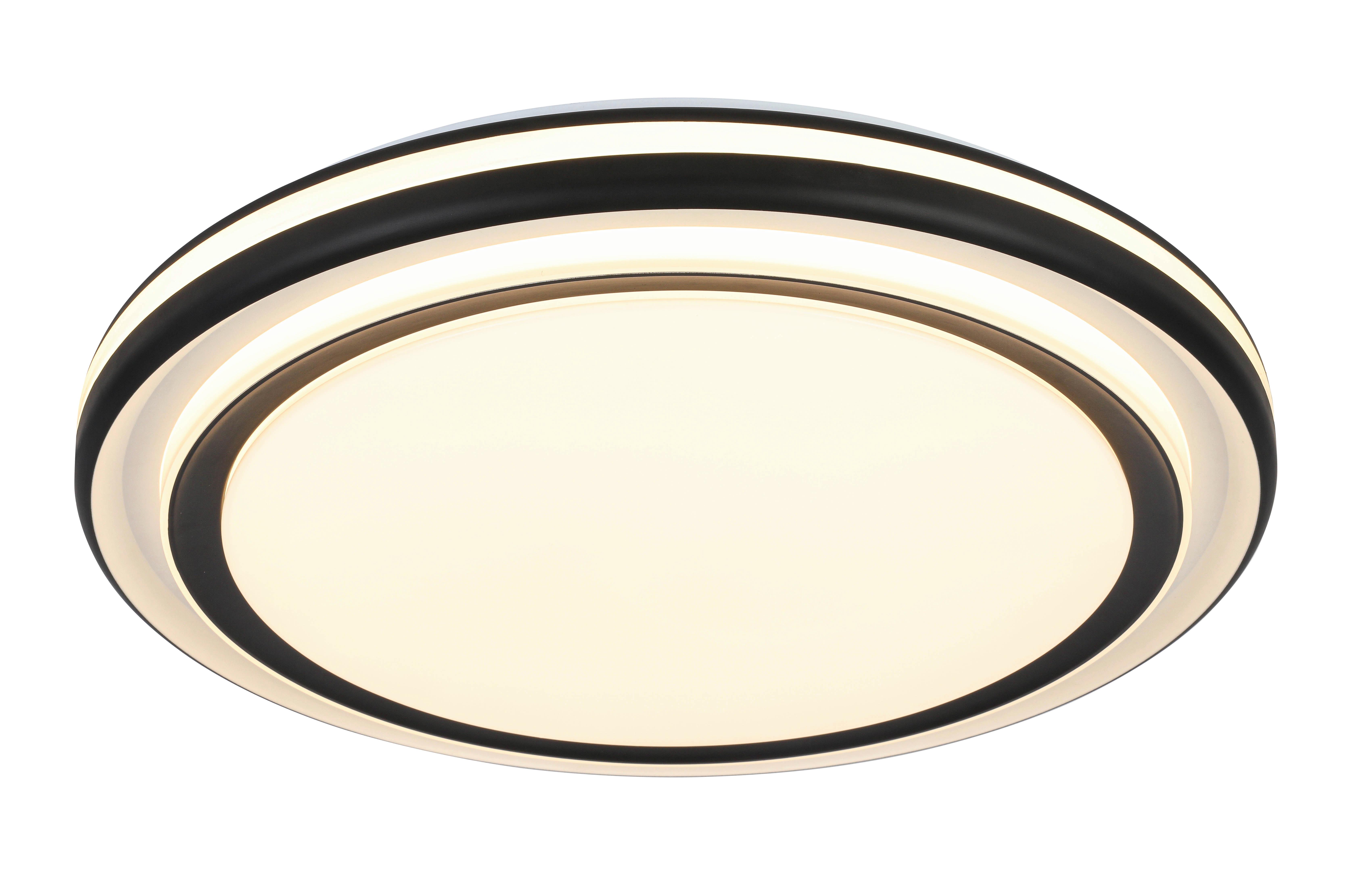 Led Mennyezeti Lámpa Huny - fekete/fehér, Modern, műanyag/fém (65/9cm) - Mömax