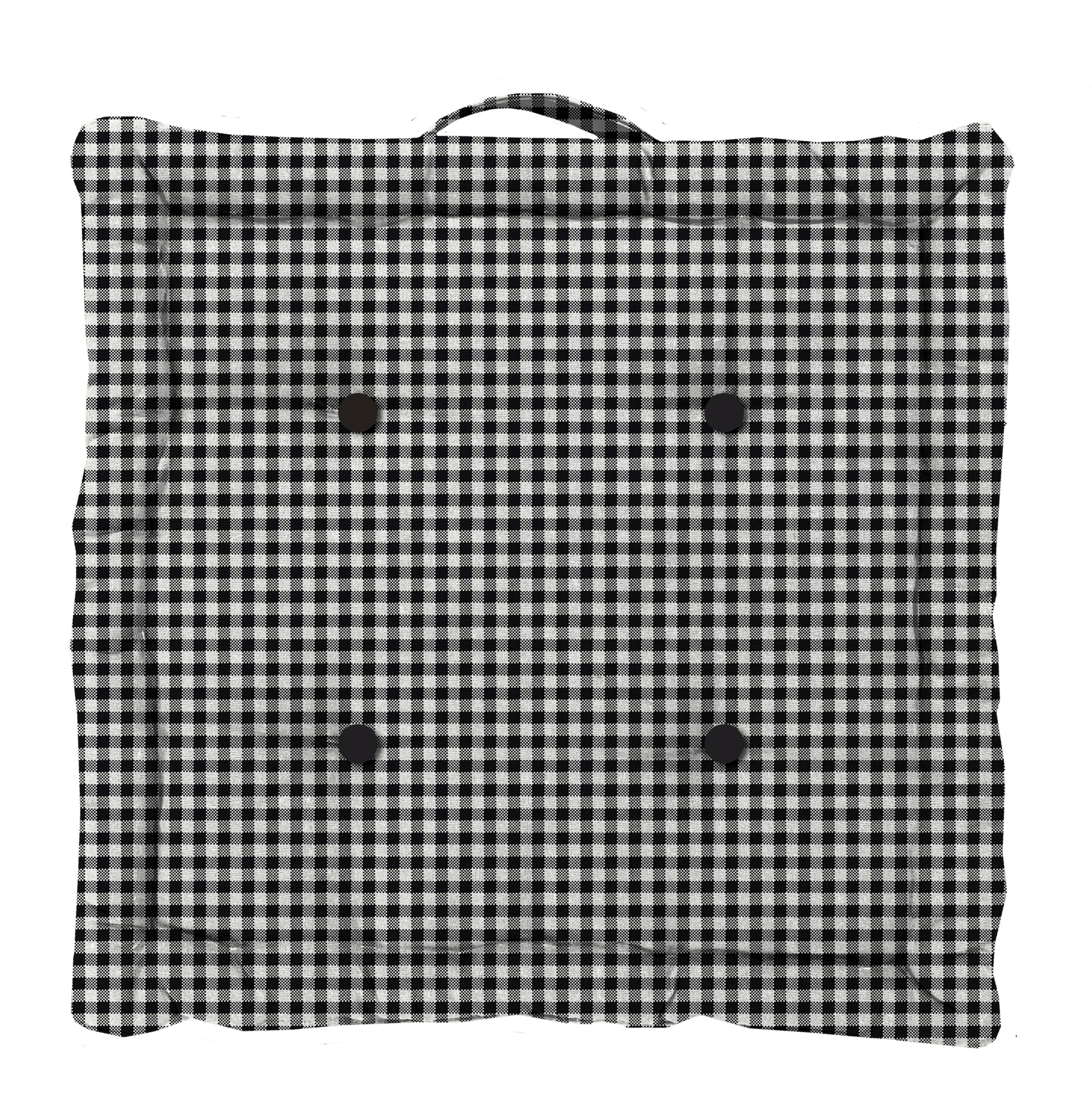 Pernă pentru șezut cca. 45/45/10cm - negru, textil (45/45/10cm)