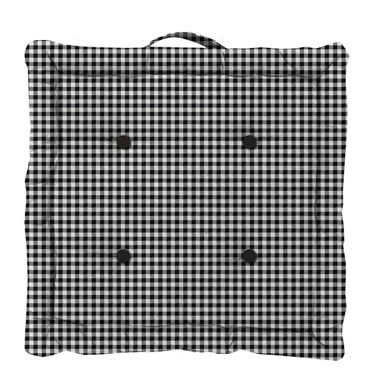 Jastuk Za Sjedenje Vichy 45x45cm - crna, tekstil (45/45/10cm)