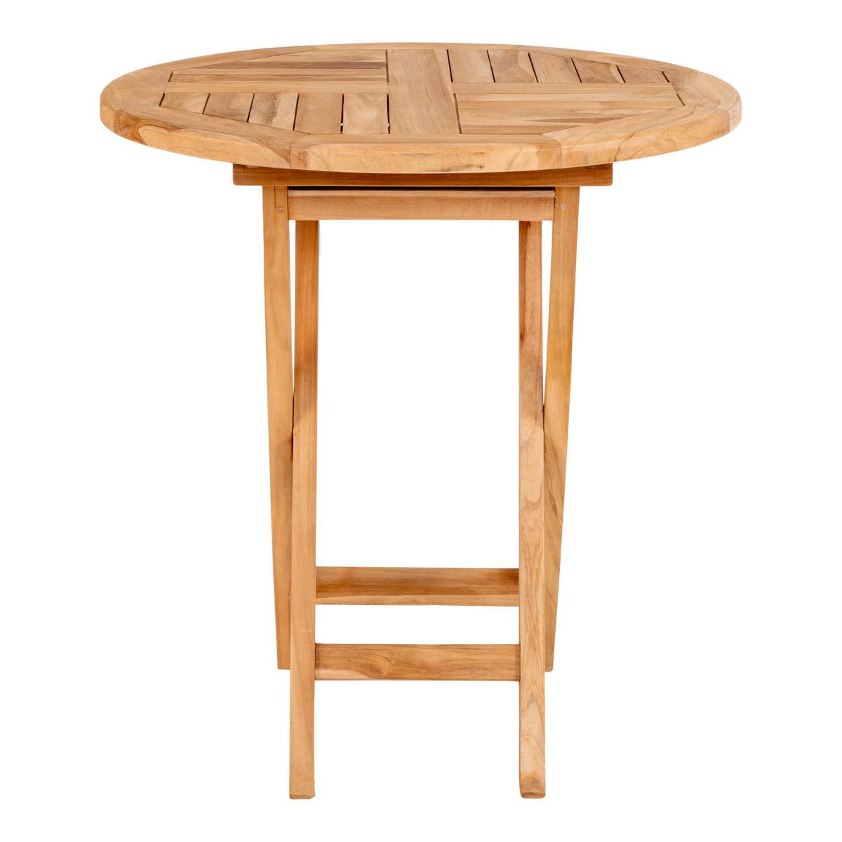 Gartentisch Oviedo Echtholz ca. 70x70x75 cm - Braun, MODERN, Holz (70/70/75cm) - Gardenson