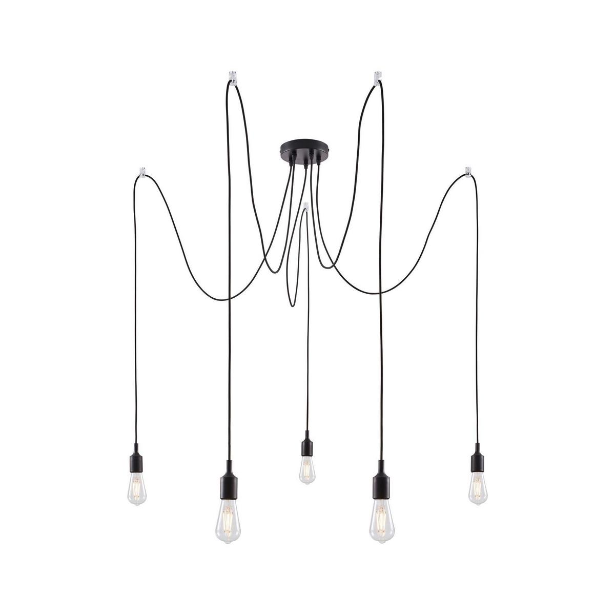Hängeleuchte Ketil in Schwarz max. 60 Watt - Schwarz, Basics, Metall (15,0/200,0cm) - Paulmann
