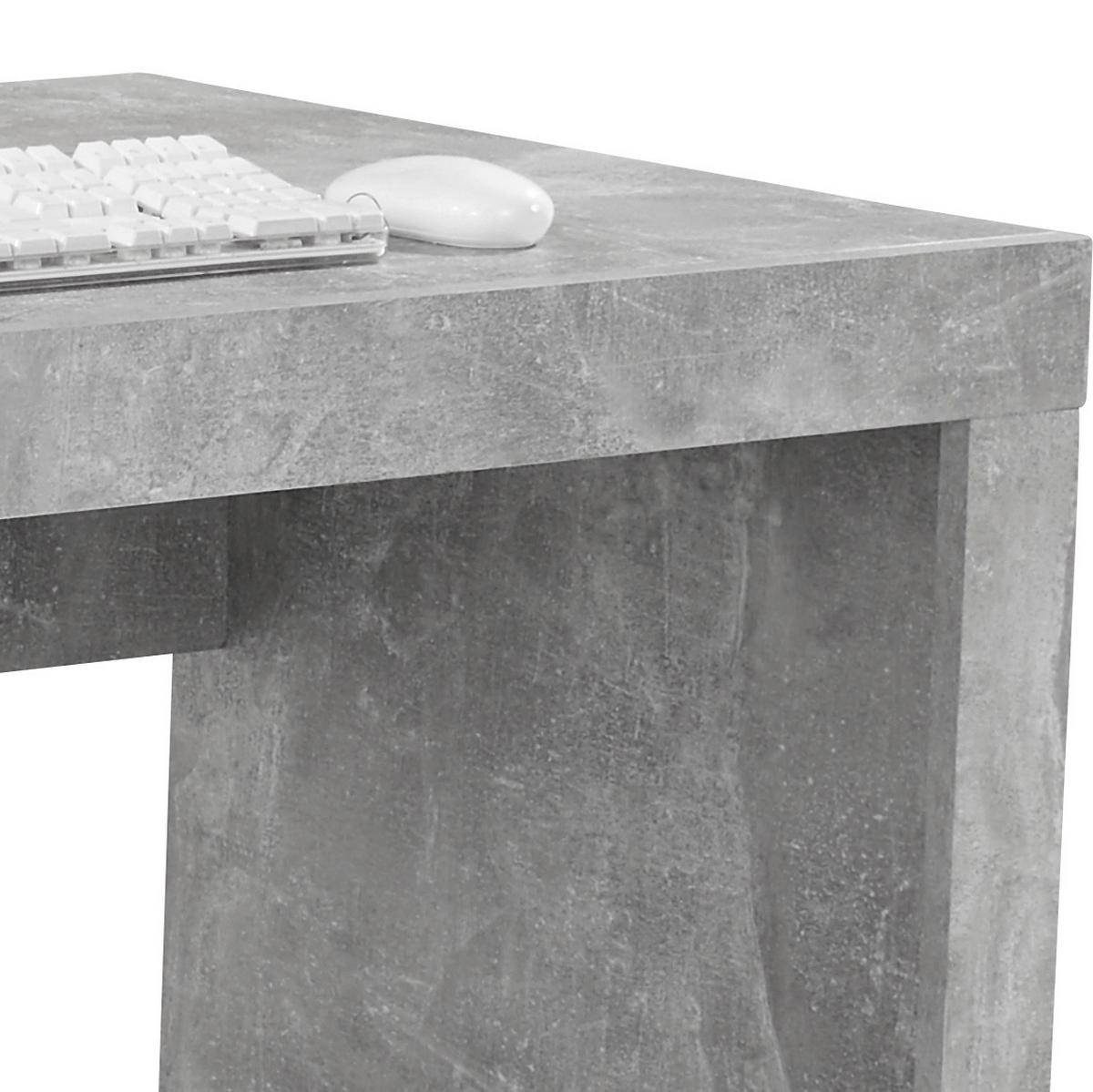 Masă de birou Focus - alb/gri, Modern, lemn (148,9/75,5/60cm) - Modern Living
