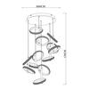 LED-HÄNGLAMPA RONG - kromfärg, Modern, metall/plast (60/60/120cm)