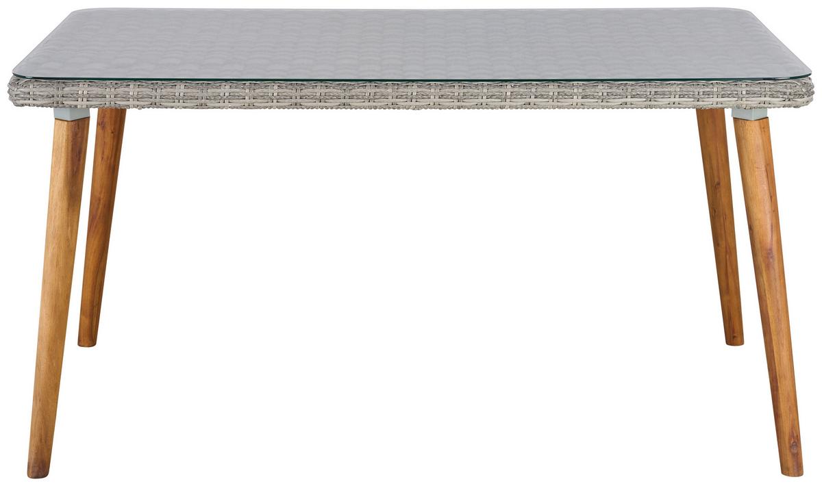 Vrtna Garnitura Oslo, Siva, Barva Akacije, 7-Delno - siva/barve akacije, Moderno, kovina/umetna masa - Beldano