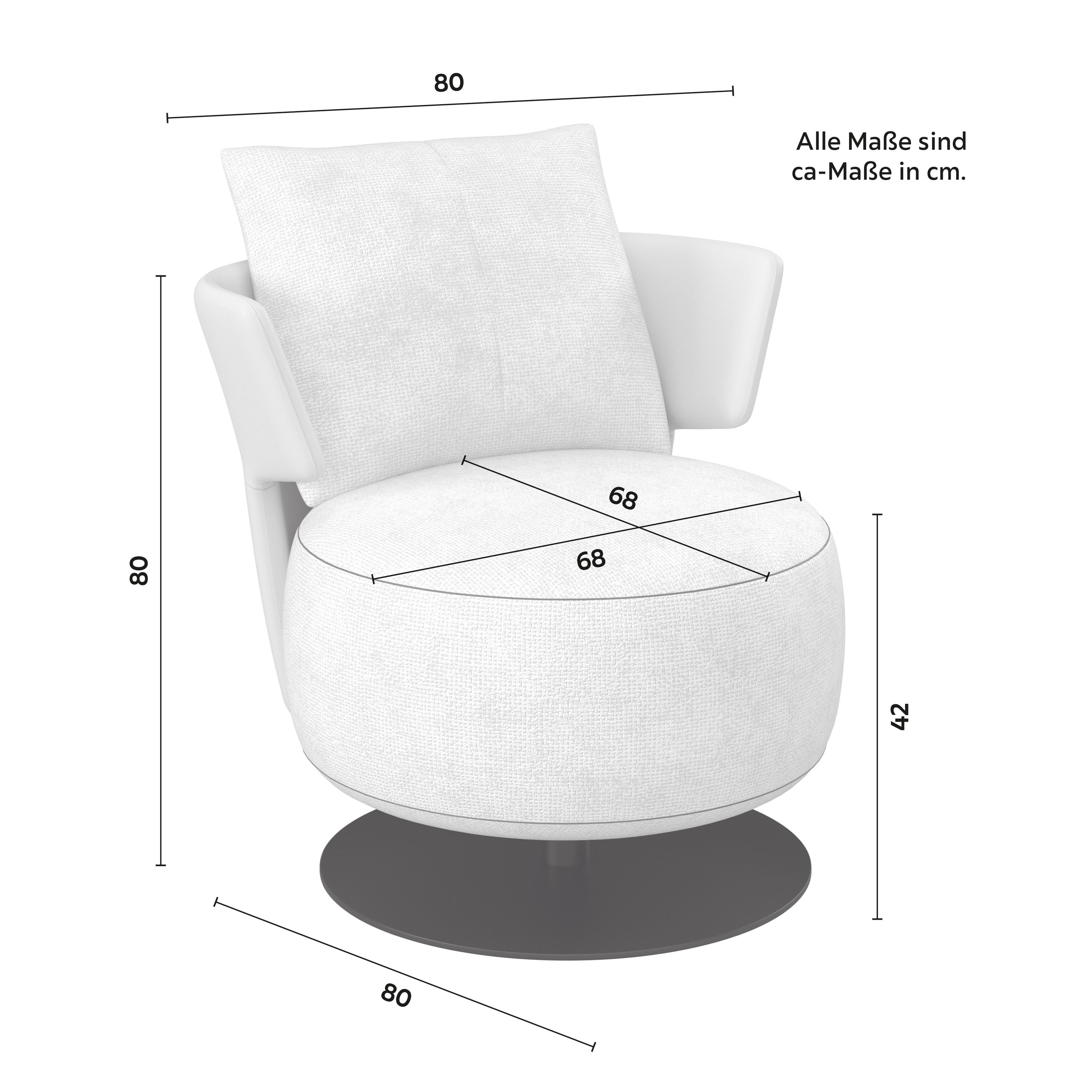 RELAXFÅTÖLJ NORA - beige/svart, Modern, metall/trä (80/80/80cm) - Bessagi Home
