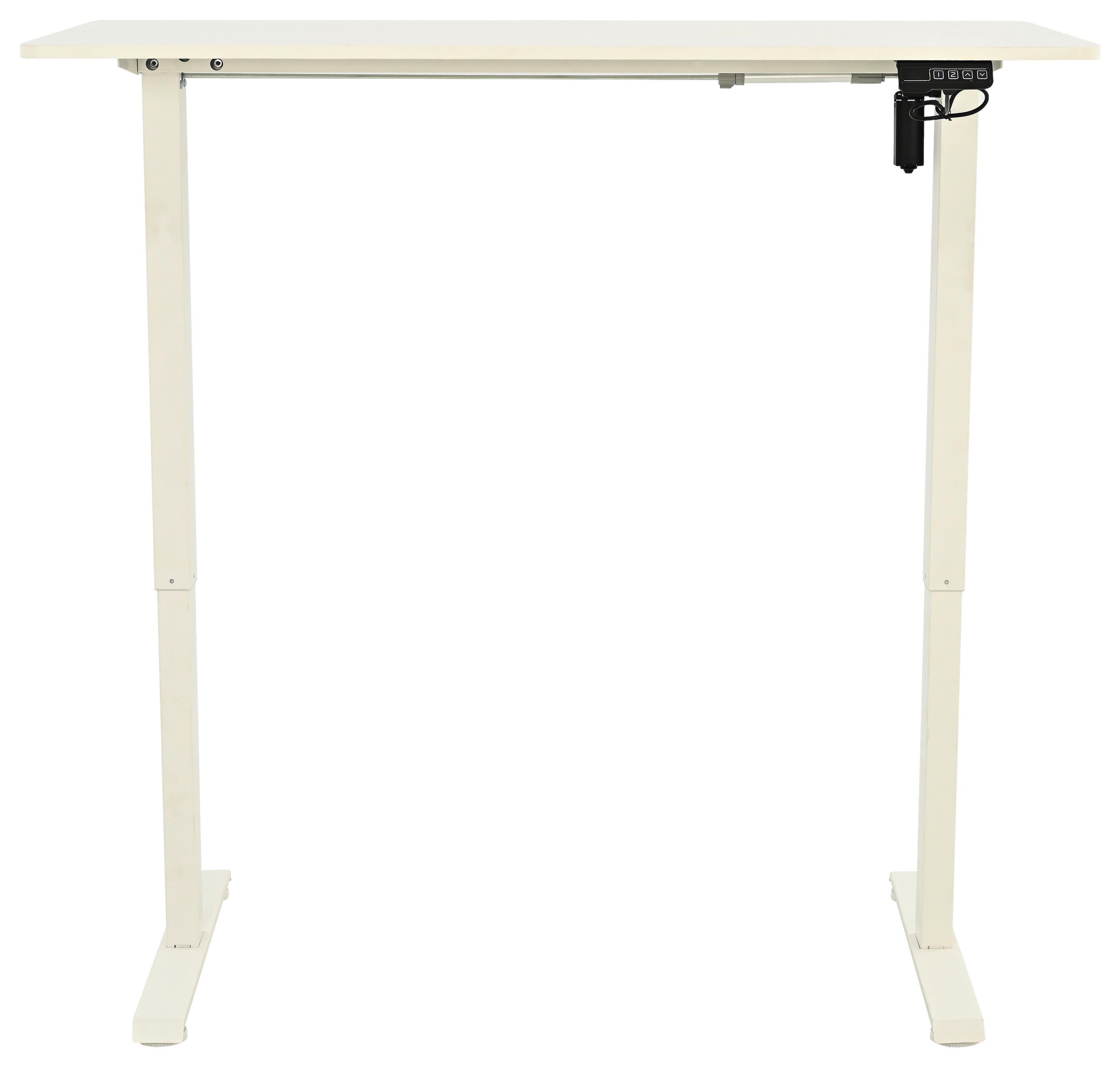 SKRIVBORD CHARLIE - vit, Modern, metall/trämaterial (120/60/72-118cm) - Mömax