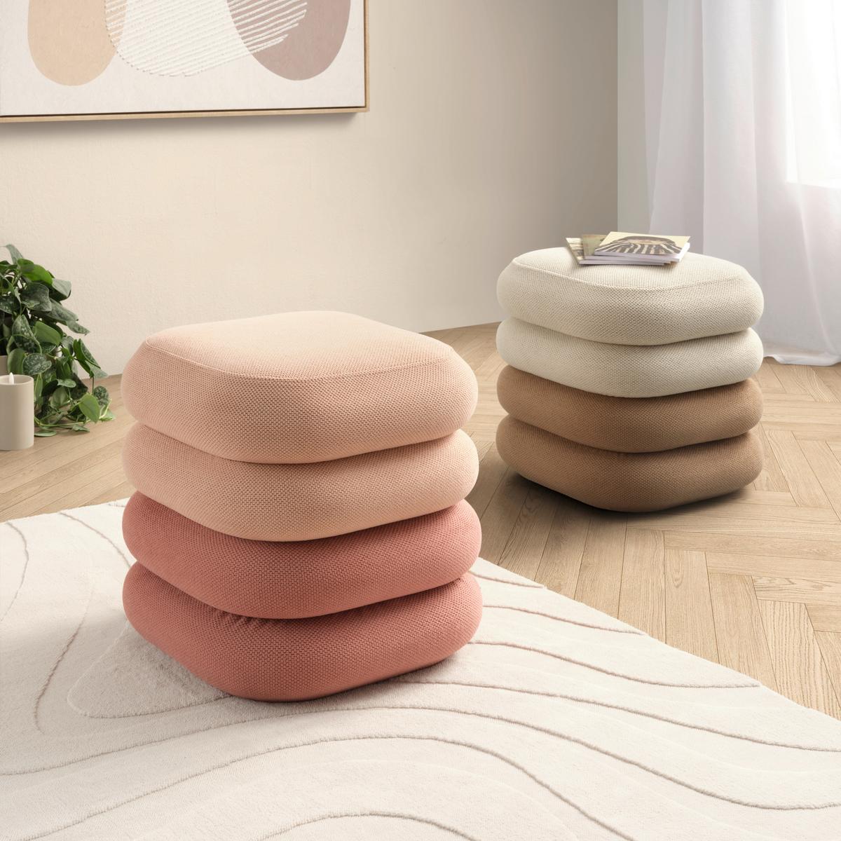 Tabure Sophie - siva/svijetlo smeđa, Moderno, drvni materijal/tekstil (39,5/40/39,5cm) - Mömax