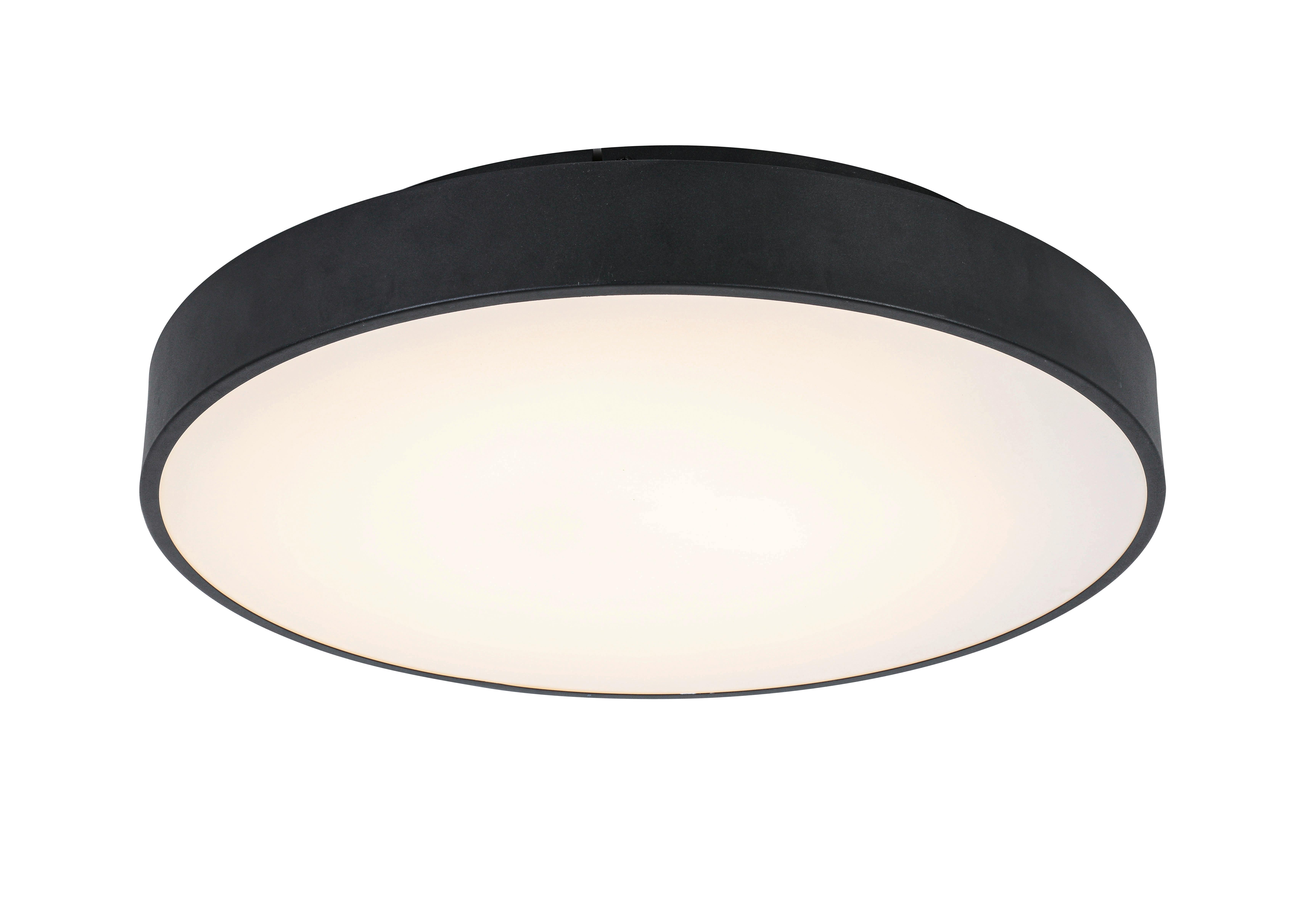 Led Plafonjera Flache - crna, Moderno, metal/plastika (50/9cm) - Mömax