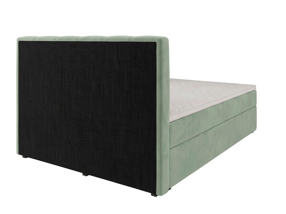 Boxbett Dana Salbeigrün ca. 160x200cm - Salbeigrün/Schwarz, Kunststoff/Textil (160/200cm) - Based