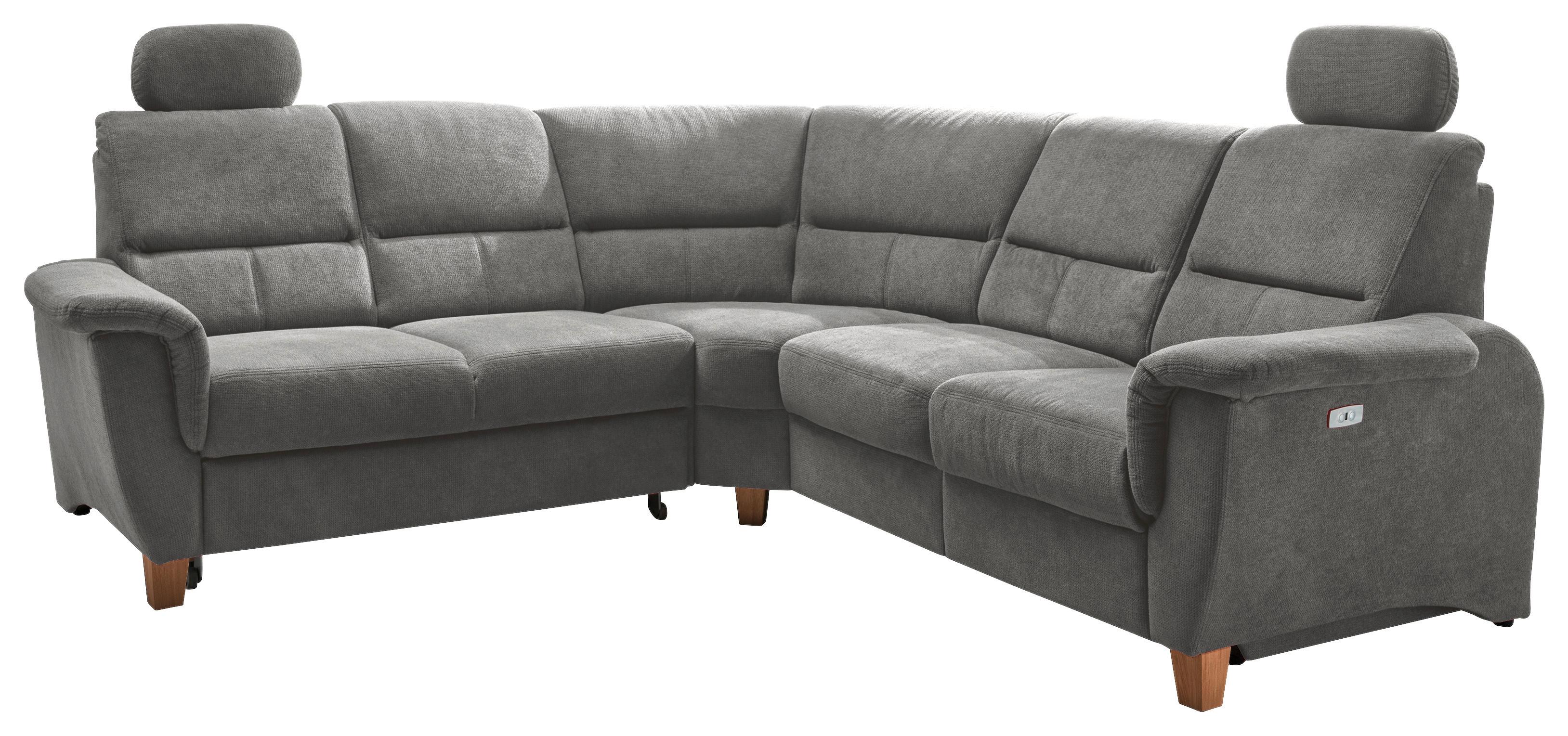 Ecksofa Parole Dunkelgrau Struktur - Wildeiche/Dunkelgrau, KONVENTIONELL, Holz/Textil (238/241cm) - Livetastic