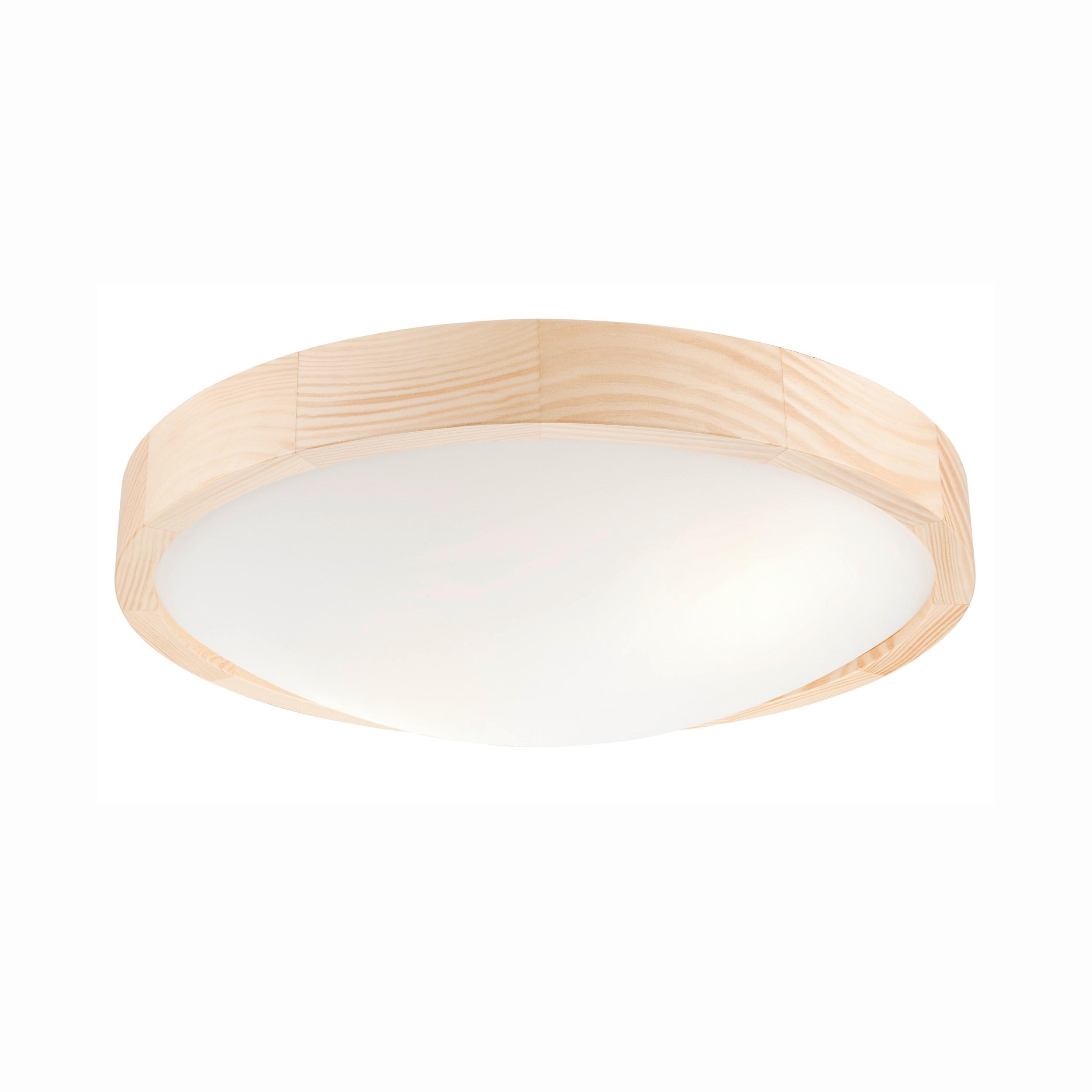 Deckenleuchte Anello Kieferfarbe max. 15 Watt - Kieferfarben, Natur, Holz (37/37/8cm)