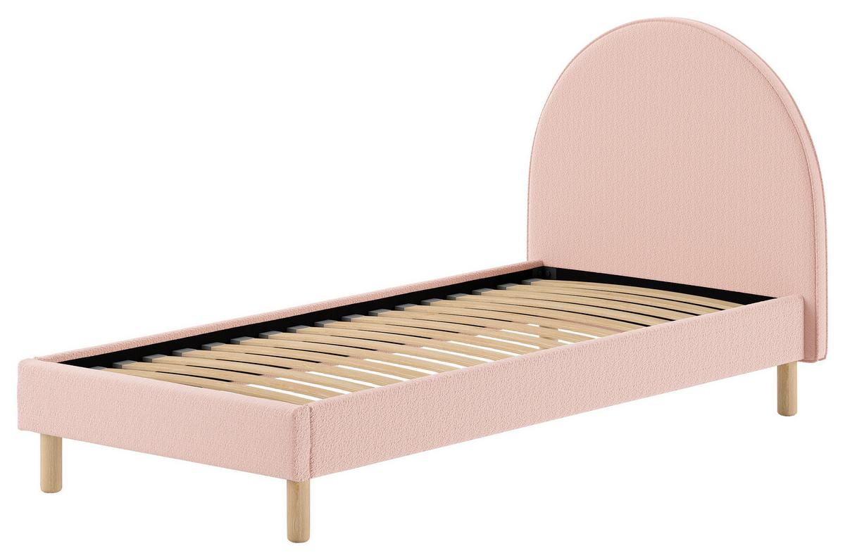 Kinder-/Juniorbett Moon ca. 90x200 cm Rosa - Naturfarben/Rosa, ROMANTIK / LANDHAUS, Holz/Textil (90/200cm) - MID.YOU