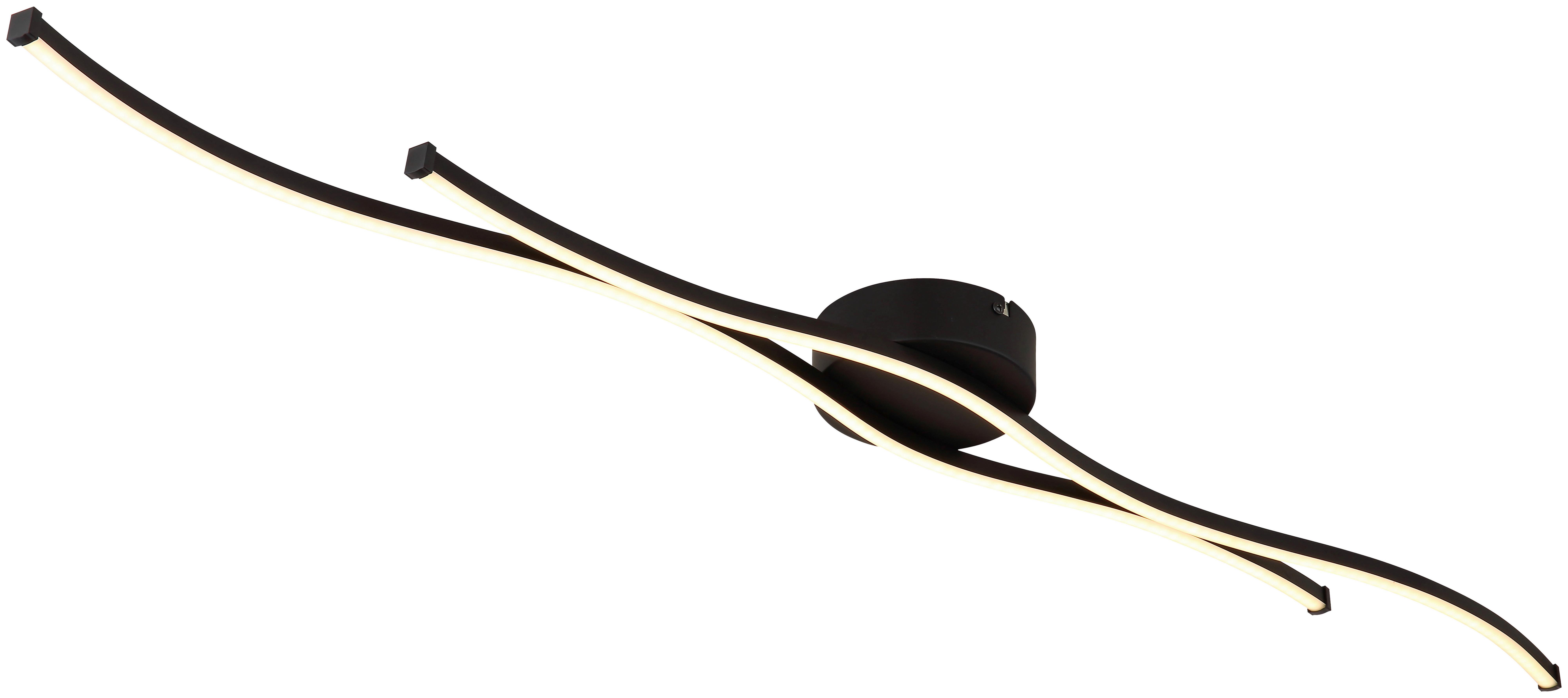 LAMPA SUFITOWA LAVEA - czarny/opal, Design, tworzywo sztuczne/metal (110,4/13/5,6cm) - Novel