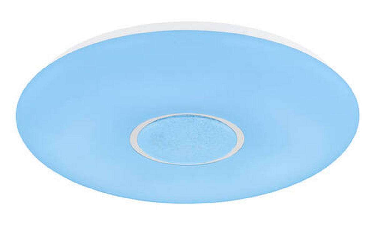 LED-Deckenleuchte Sully in Weiß/Opal max. 40 Watt - Klar/Opal, Design, Glas/Kunststoff (48,5/7,2cm) - Globo