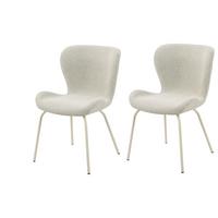 STUHL-SET LAGOS S 2ER-SET - Beige/Creme, MODERN, Textil/Metall (50/83,5/60cm) - MID.YOU
