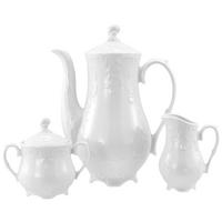 Kavni Servis Rokoko, 3-Delni - bela, Basics, keramika - Creatable