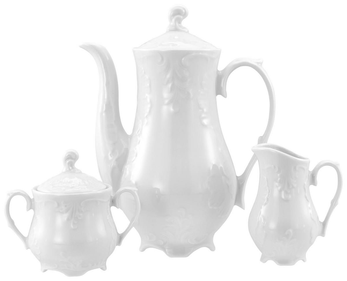 Kavni Servis Rokoko, 3-Delni - bela, Basics, keramika - Creatable