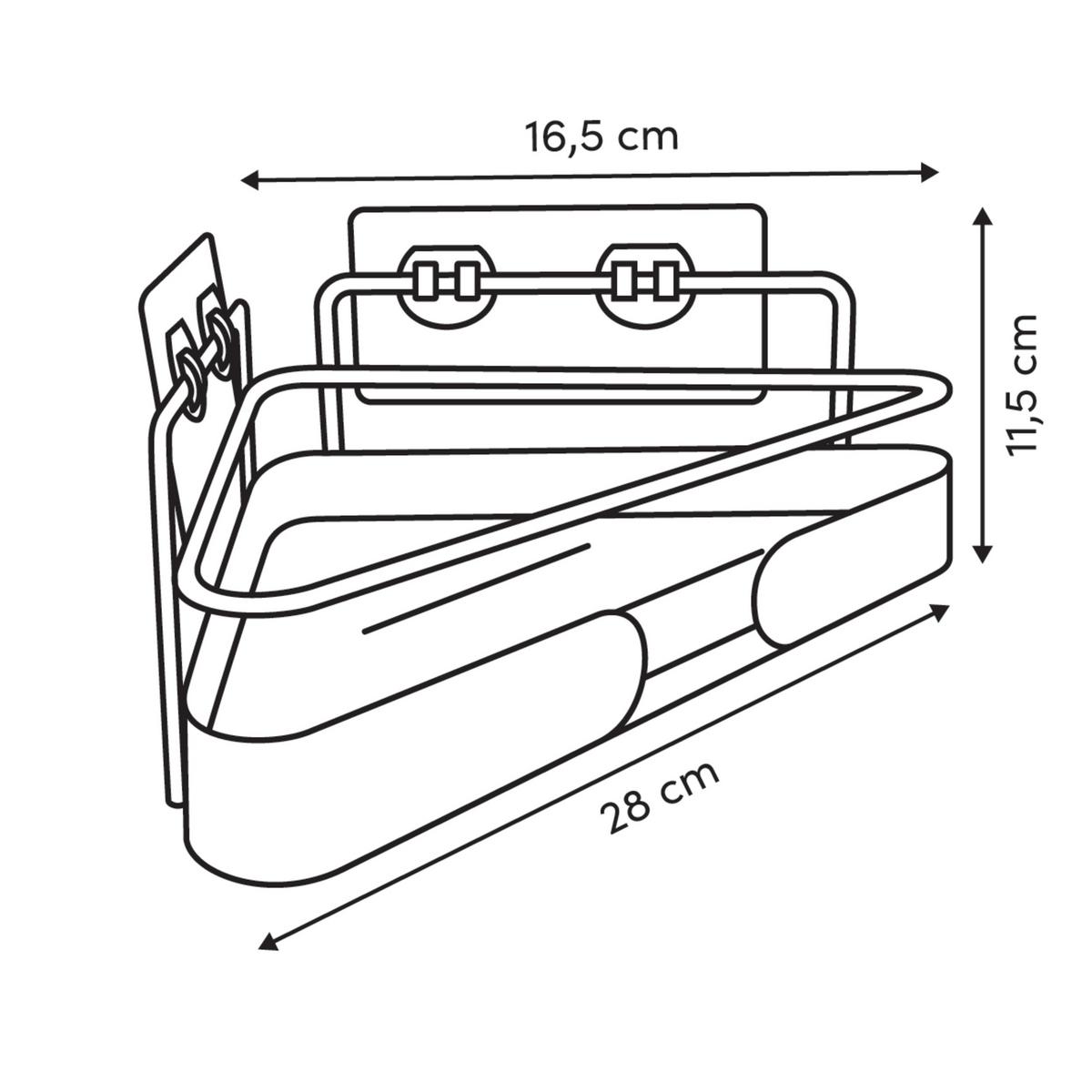 Regal Za Tuš Argilio - bež, Basics, metal (28,9/16,4/9cm)