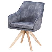 Stol Lisa, Svetlo Siva - siva/naravne barve, Konvencionalno, tekstil/les (62/83/63cm)