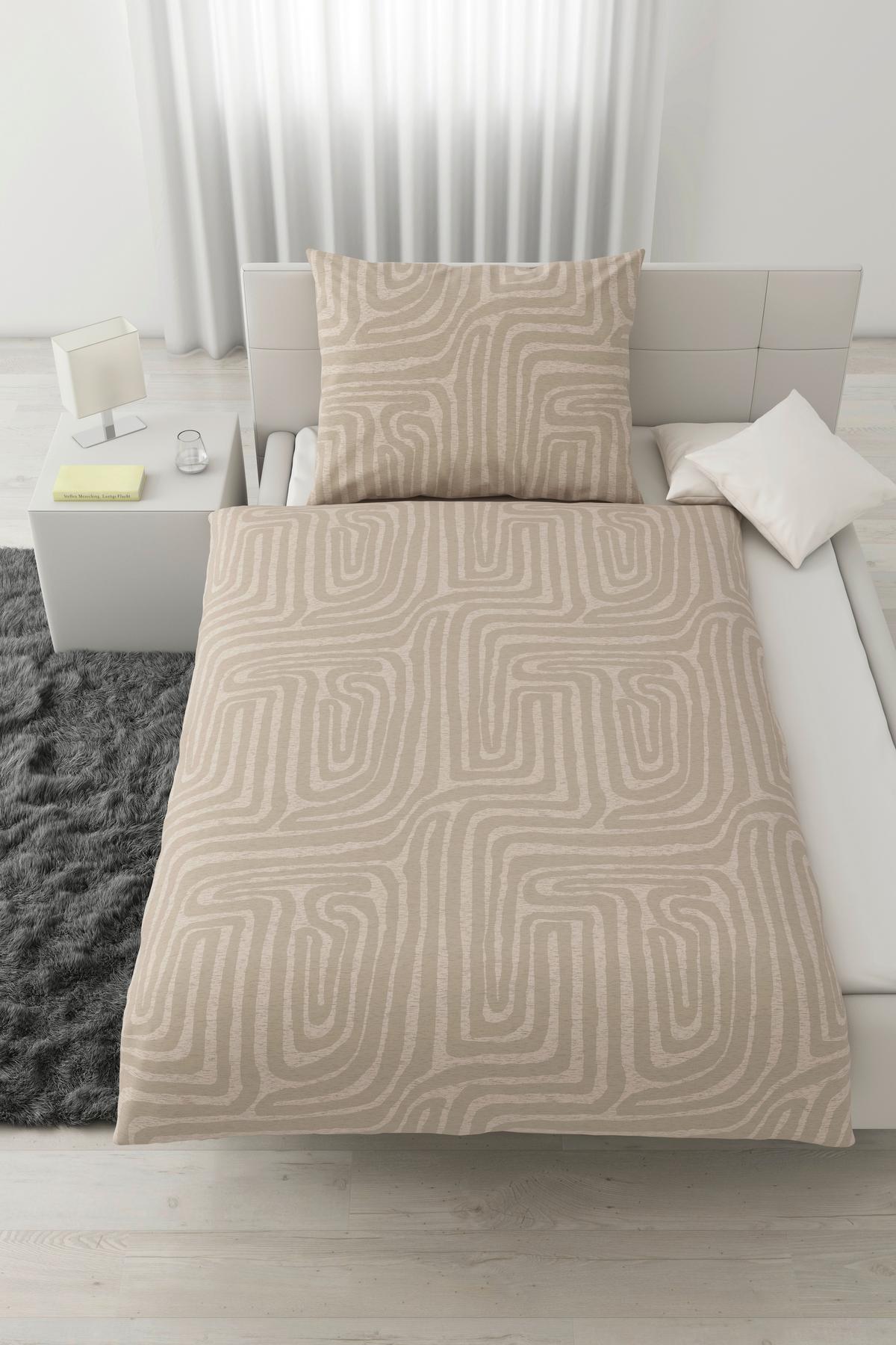 BETTWÄSCHESET LIAM - Beige, Modern, Textil (160/210cm) - Modern Living