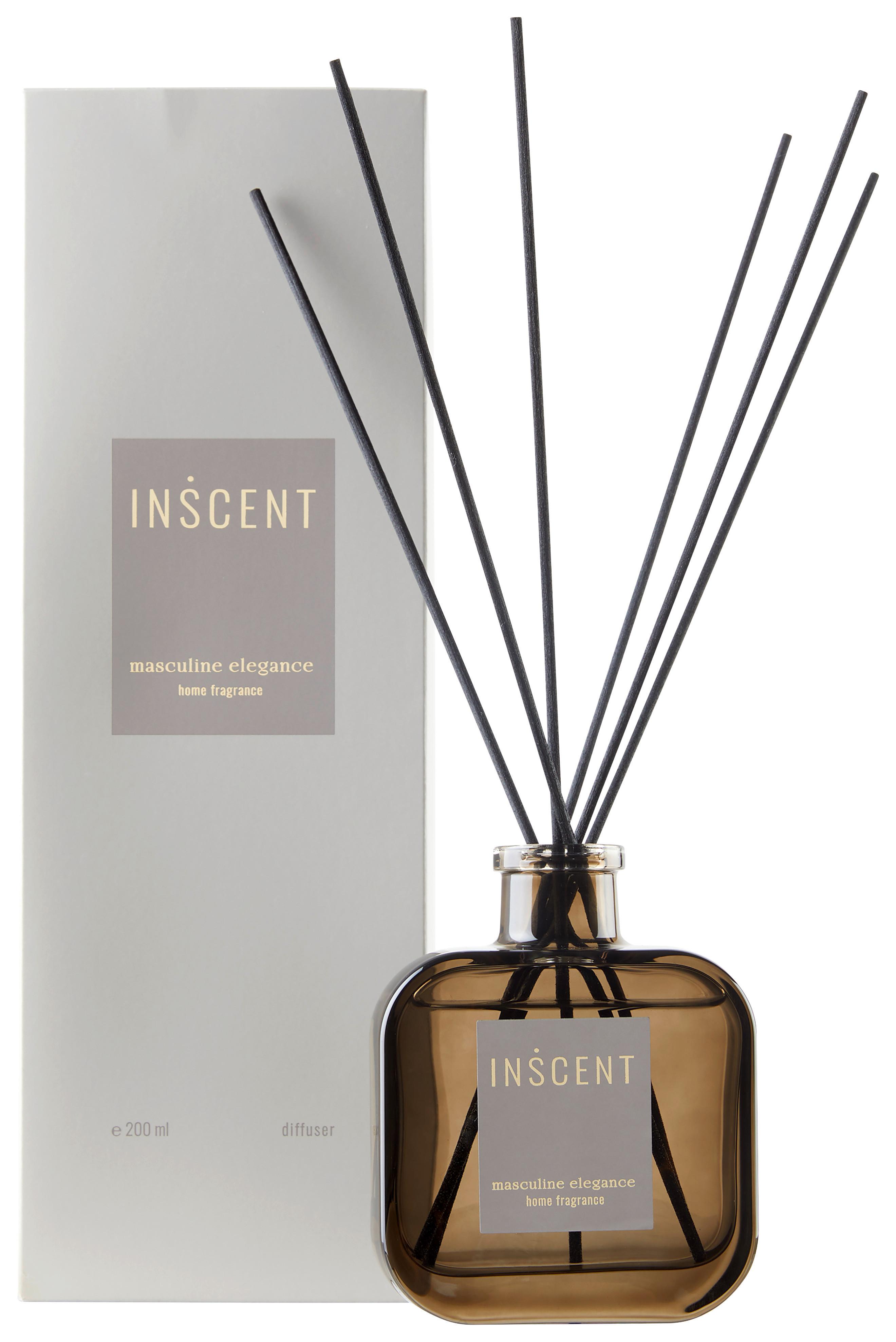 Raumduft Masculine Elegance in Grau ca. 200ml - Klar/Grau, Design (200ml) - Inscent