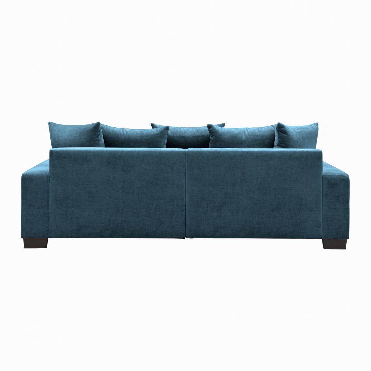 Bigsofa Matteo Petrol - Petrol/Schwarz, Modern, Holz (246/93/124cm) - Based