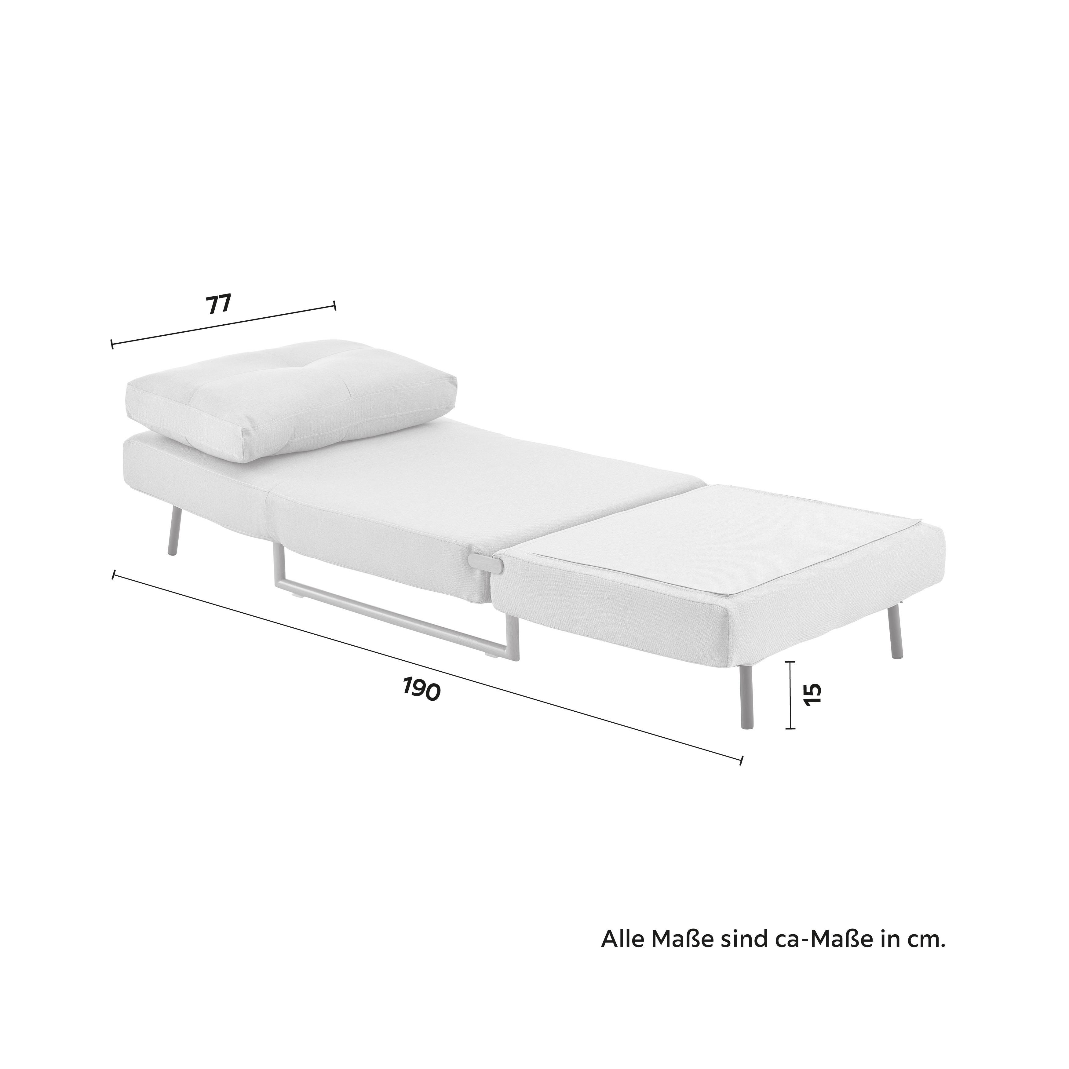 BÄDDFÅTÖLJ MALIC - beige/ekfärgad, Modern, metall/textil (80/84/90cm) - Bessagi Home