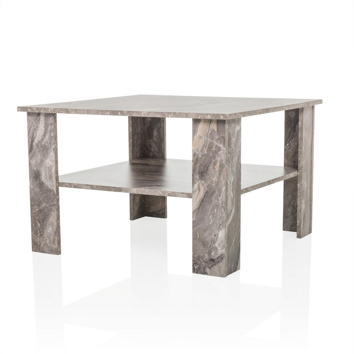 Klubska Miza Bismo, Siva - siva, Moderno, leseni material (70/70/45cm) - MID.YOU