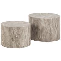 ZESTAW STOLIKÓW KAWOWYCH DICE - szary, Design, materiał drewnopochodny (58-50/58-50/40-33cm) - MID.YOU