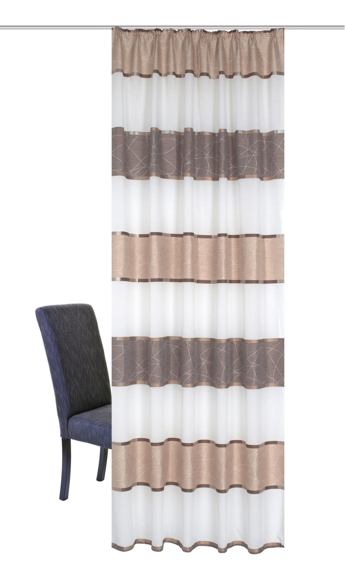 Fertigvorhang Walter Cappuccino ca. 140x245cm - Cappuccino, Design, Textil (140/245cm) - Schmidt W. Gmbh